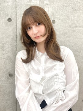 ロンド レグリーズ 立川(Lond leglise) ミディアムレイヤーカット/マロンベージュ/顔周り/前髪/立川