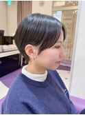 京都美容室 前髪無しショート 進詩織