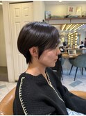大人ガーリー/レイヤーショート/前髪白髪/20代30代40代50代/大宮