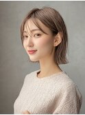 透明感○ベージュボブ