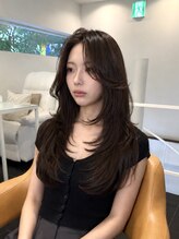 ピークスヘア(peaks hair)&nbsp;レイヤーカット ナチュラルブラウン ハッシュカット 堀江