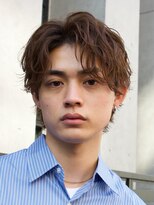 フィフス 大分(fifth)&nbsp;大分シャドウパーマメンズカットラウンドマッシュセンターパート