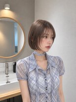 フォト 新宿三丁目(foto)&nbsp;髪質改善縮毛矯正地毛風ストレート切りっぱなしボブ