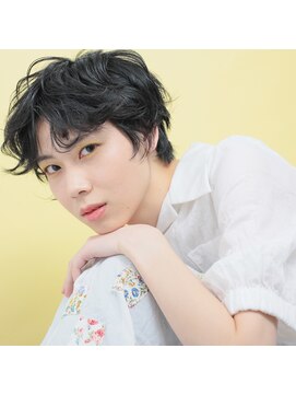 ピクト(Picto) 黒髪ショートパーマ × Picto（薬院/警固）