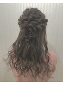 ハーフアップ　＠ヘアセット