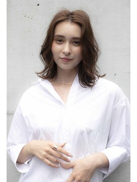 ヘアサロン ガリカ 表参道(hair salon Gallica) 《SAKI》小顔に見えるミディアム外国人風wave♪ココアベージュ
