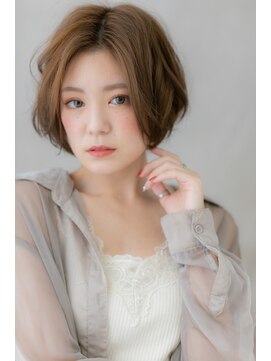 モッズヘア 越谷(mod's hair) 透け感オリーブカラーxかきあげ前髪グラボブZ越谷20代30代40代