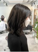 ☆ブリーチなしブルーグレージュウェーブボブ☆