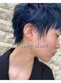 ネイビー×ショート