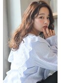 ショコラブラウンなみなみウェーブ美シルエットセミロング