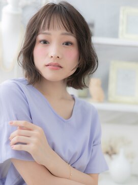 カバーヘア 上尾西口店(COVER HAIR) ベビーバング抜け感くせ毛風ボブウルフT3上尾a20代30代40代