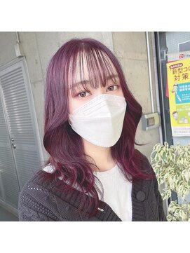 ガルボヘアー 名古屋栄店(garbo hair) 冬カラー10代20代ハイトーンカシスカラー