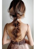 編みおろしヘアスタイル