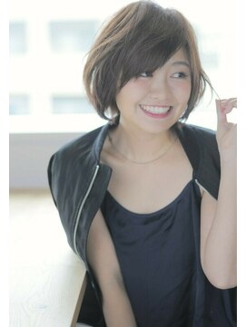 ヘアアンドメイク シークネクスト(HAIR&MAKE SeeK NEXT) 【SeeK NEXT島貫】斜めバング×小顔ショートボブ vo1