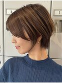 30代40代50代　大人女性/前髪ありショートボブ/ショートヘア