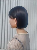 艶髪ショート切りっぱなしボブ×透明感カラー×アッシュ【一宮】