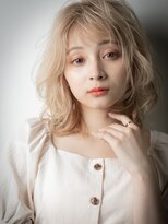 カバーヘア イヴ 戸頭店(COVER HAIR EVE)&nbsp;大人ガーリーハイトーンカラーゆるふわミディ204t戸頭10代20代