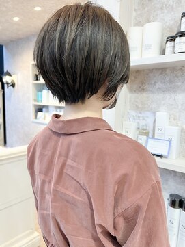 キャアリー(Caary) 福山市美容室Caary人気丸みツヤショートヘアくすみグレージュ