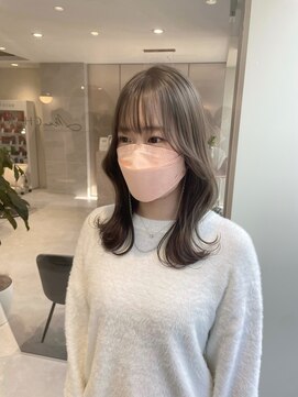 ミズチャーム(Ms.CHARM) ブリーチなしオリーブカラー×くびれヘア