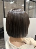 切りっぱなしボブ×グレージュ 野方理恵子