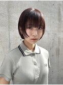◎切りっぱなしボブ縮毛矯正ミニボブストレートパーマ