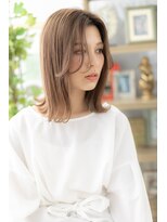 カバーヘア ブリス 戸田公園西口店(COVER HAIR bliss)&nbsp;かきあげバングハイライトくびレイヤーh3戸田公園20代30代40代