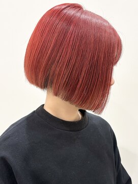 モリオフロムロンドン 松戸店(Morio from London) 【松戸　石山】ハイトーンボブ前下がりボブミニボブ赤髪