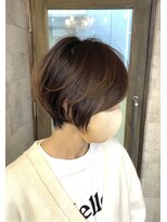 プラグ ヘアーデザイン 大名店(PLUG hair design)&nbsp;ショートボブ/ショートヘア/脱白髪染め/白髪ぼかし/髪質改善