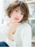 大人かわいい乾かすだけくせ毛風ボブパーマh3越谷20代30代40代