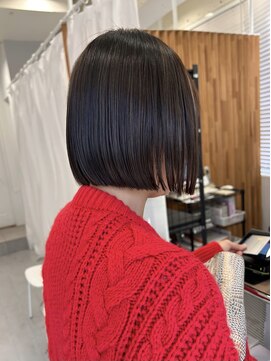 ネオリーブウリ 二子玉川店(Neolive uri) 黒髪ボブルフネビージュ小顔ワンレン[二子玉川]