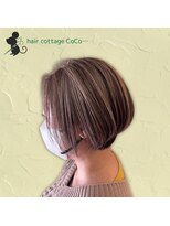 ヘアーコテージ ココ(hair cottage CoCo...)&nbsp;CoCoオリジナルハイライト×ショート