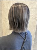 【切りっぱなしボブ】【グラデーションカラー】