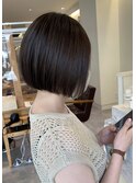 切りっぱなしボブ　縮毛矯正　ミニボブ　マイクロボブ