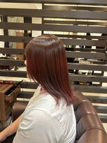 クラウン ヘア ラウンジ(CROWN hair lounge) 【クラウン】20代30代40代 ローレイヤー×オレンジピンクカラー