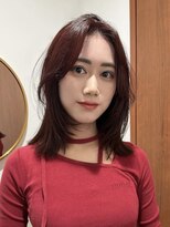 ニコ トウキョウ 渋谷(nico TOKYO)&nbsp;ミディアムレイヤーカット顔周りレイヤーハッシュカット透明感