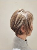 50代60代70代×グラデーションボブ×イノアカラー×ハイライト