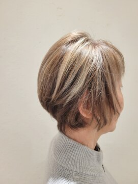 松本平太郎美容室 国立店 50代60代70代×グラデーションボブ×イノアカラー×ハイライト