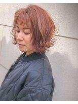 コジック ヘアアンドアイ(Cogic hair & eye)&nbsp;フラッフィーボブハイトーン暖色カラースプリングスタイル