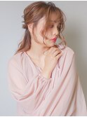 後れ毛たっぷりくるりんぱアレンジ 「横浜/縮毛矯正/髪質改善」
