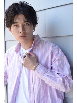 クロム(Chlom) Chlom☆ショートレイヤーツーブロックかき上げセンターパート