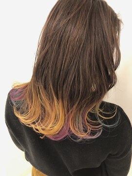 ヘアーアンドメイク ブロッサム 志木南口店(HAIR&MAKE Blossom) レインボー♪裾カラー♪派手髪♪《カラーリスト  本間》