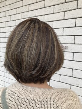 アドラーブル けやき通り店(adorable) 大人かわいい♪外国人風バレイヤージュ×オリーブグレージュ