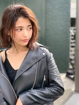 オースティン 門前仲町(AUSTIN)&nbsp;大人かわいい前髪セシルカットココアブラウンフリンジウェーブ