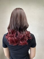 アジールヘア 東上野店(agir hair)&nbsp;濃いめピンクのグラデーション 【イルミナカラー 上野】