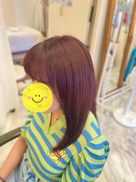 ラヴェルデ セミロング×ピンクベージュ