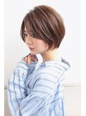 簡単スタイリング!大人可愛い小顔ショートボブ