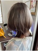 くびれショート韓国ツヤ髪透明感アッシュカジュアル結べるボブ