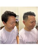 40代男性清潔感のあるヘアスタイル-名古屋の美容室actif-MJ有紀