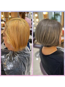 ラック 辻堂(LUCK) 白髪ぼかし Silverカラー