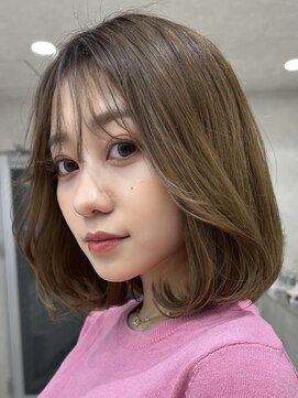 ロンドブルーム 天神大名店(Lond Bloom) ミルクティベージュカラーミニボブ大人ショートボブショート